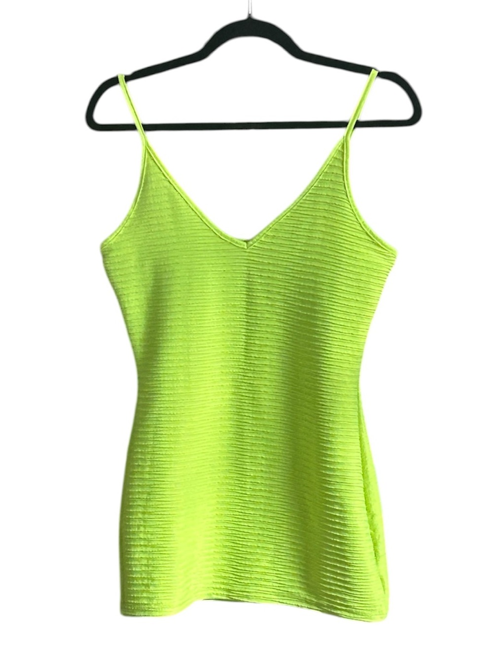 Neon Green Ribbed Bodycon Mini Dress 💚 - Picture 6 of 8